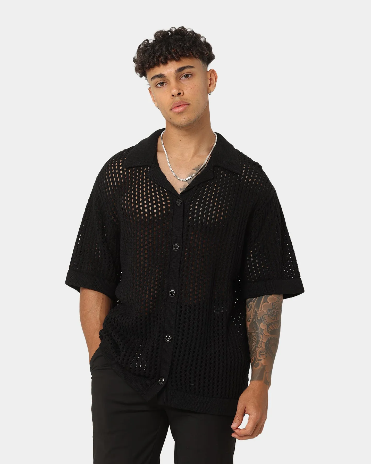 404 Coastal Button Up Black