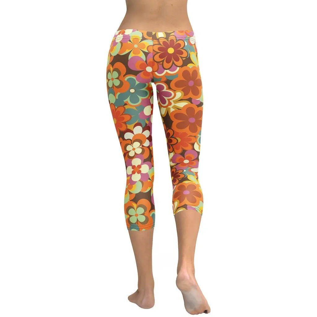 70s Flower Pattern Capris