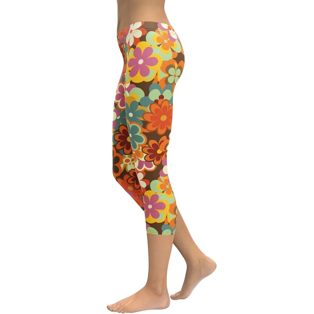 70s Flower Pattern Capris