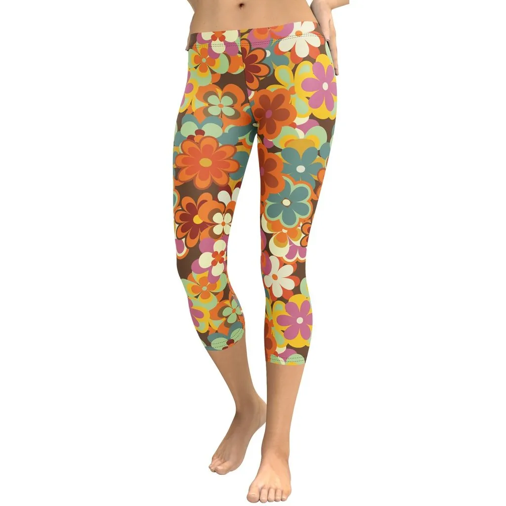 70s Flower Pattern Capris