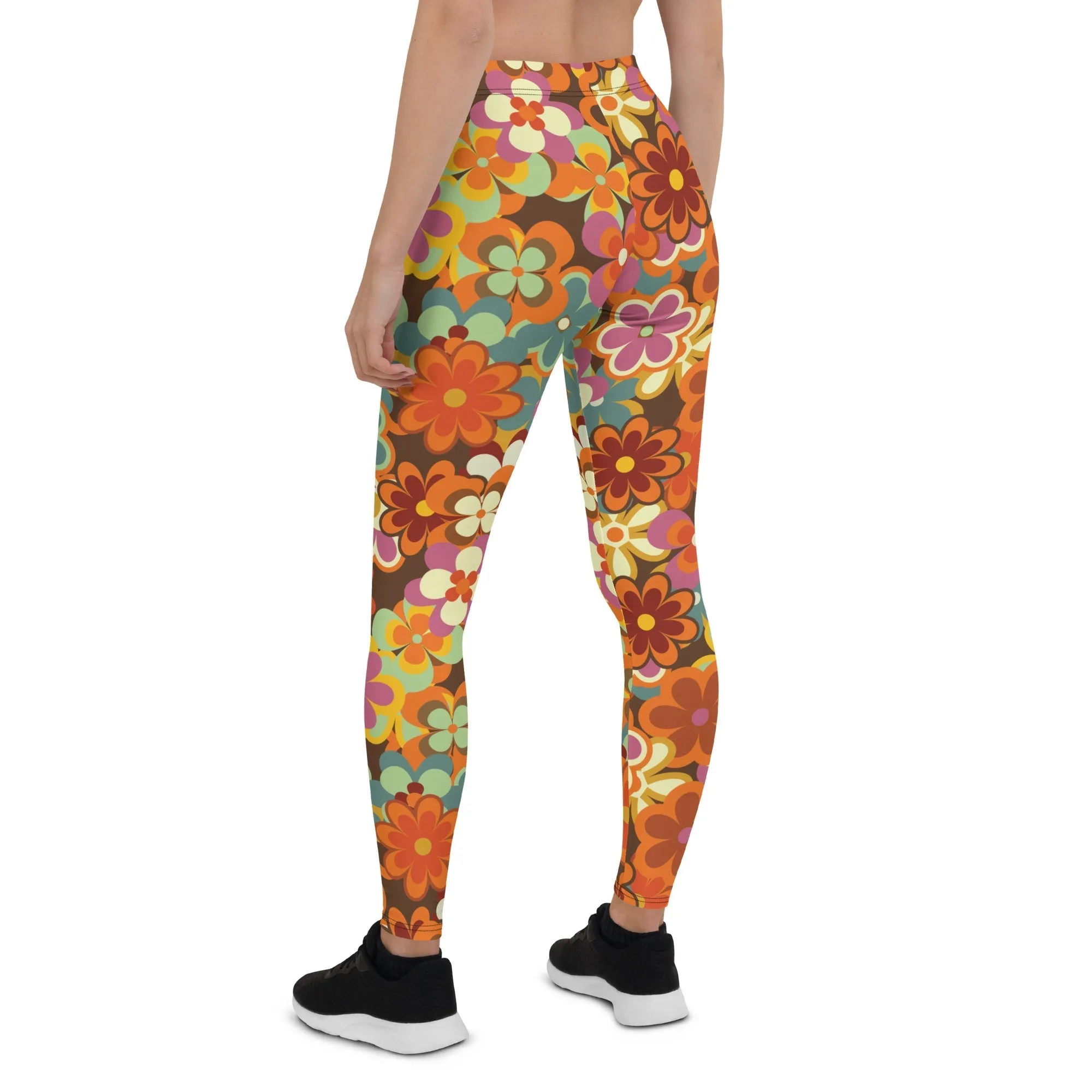 70s Flower Pattern Leggings