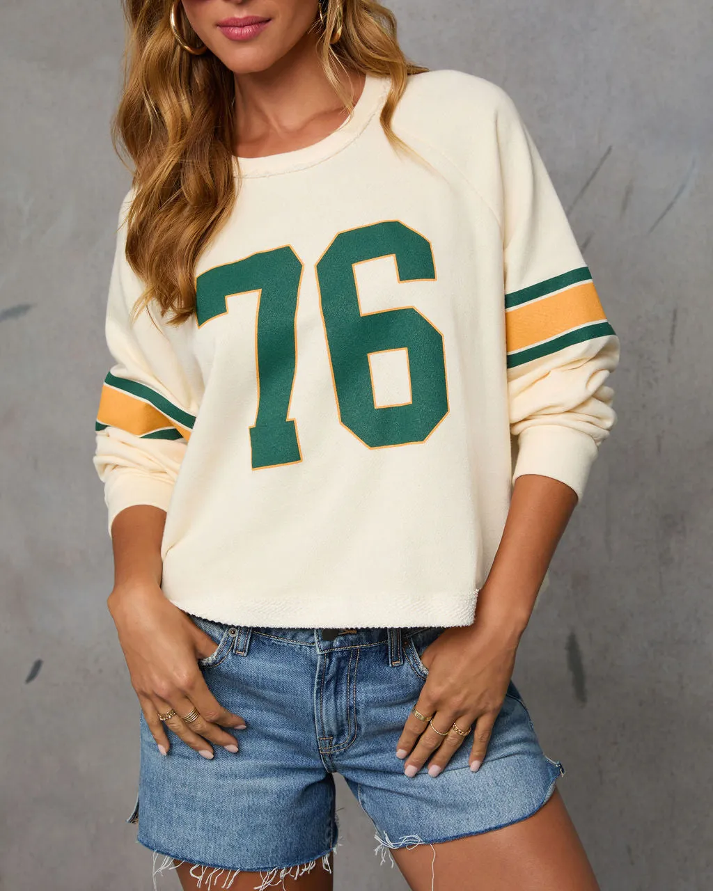 76 Jersey Long Sleeve Graphic Sweatshirt