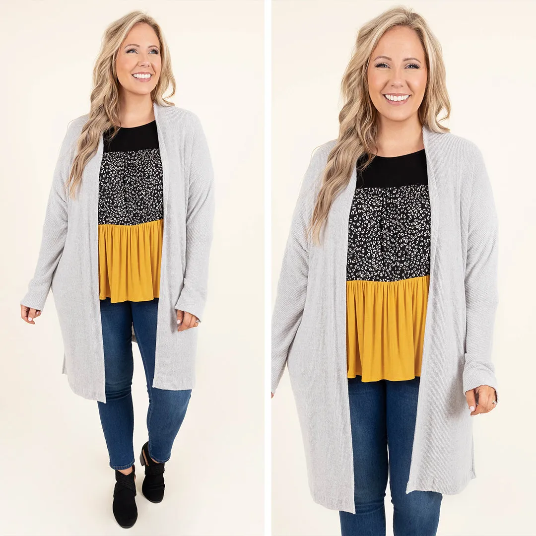 Ask For Anything Cardigan, Heather Grey