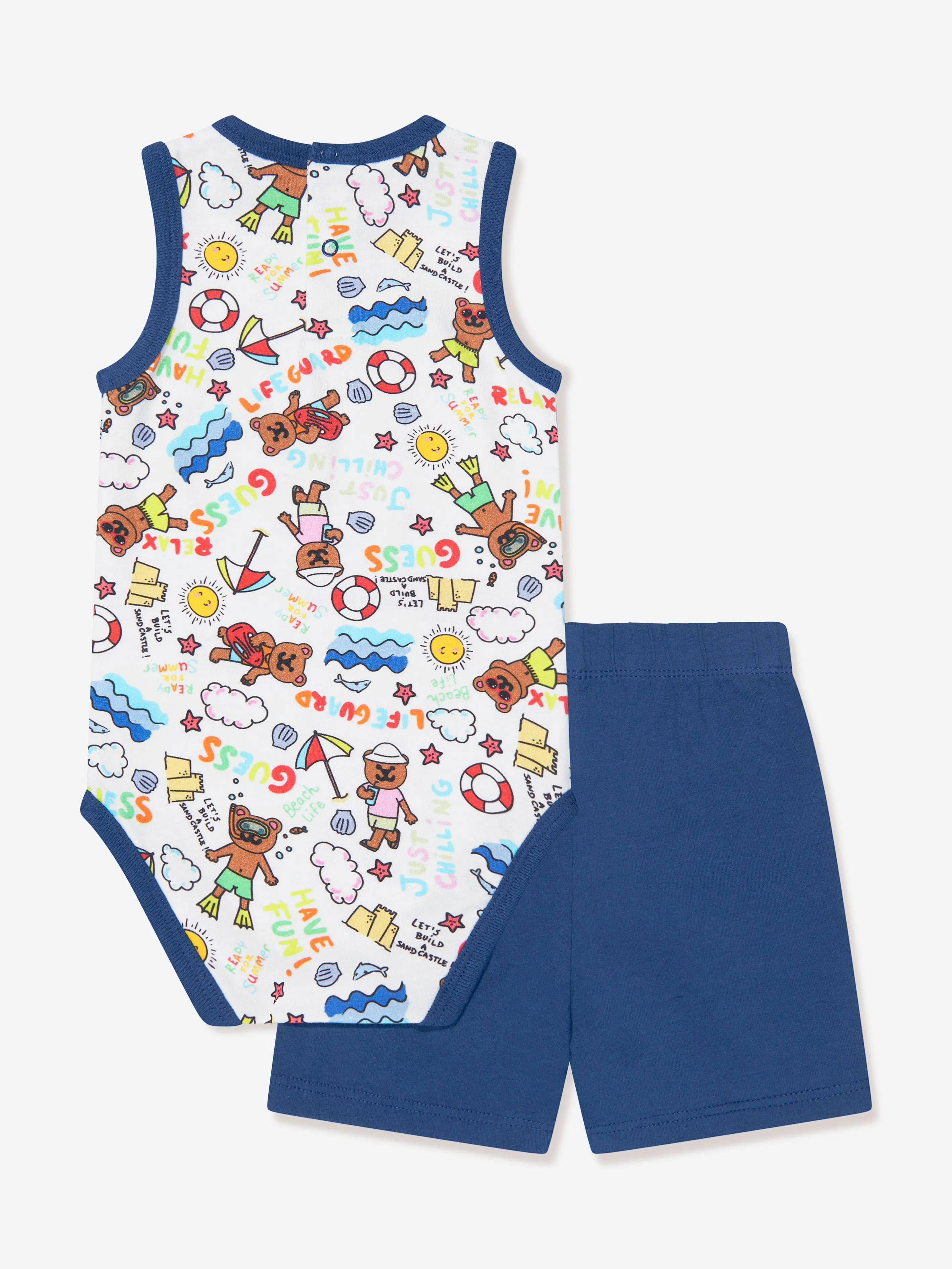 Baby Boys Bodysuit And Shorts Set in Multicolour