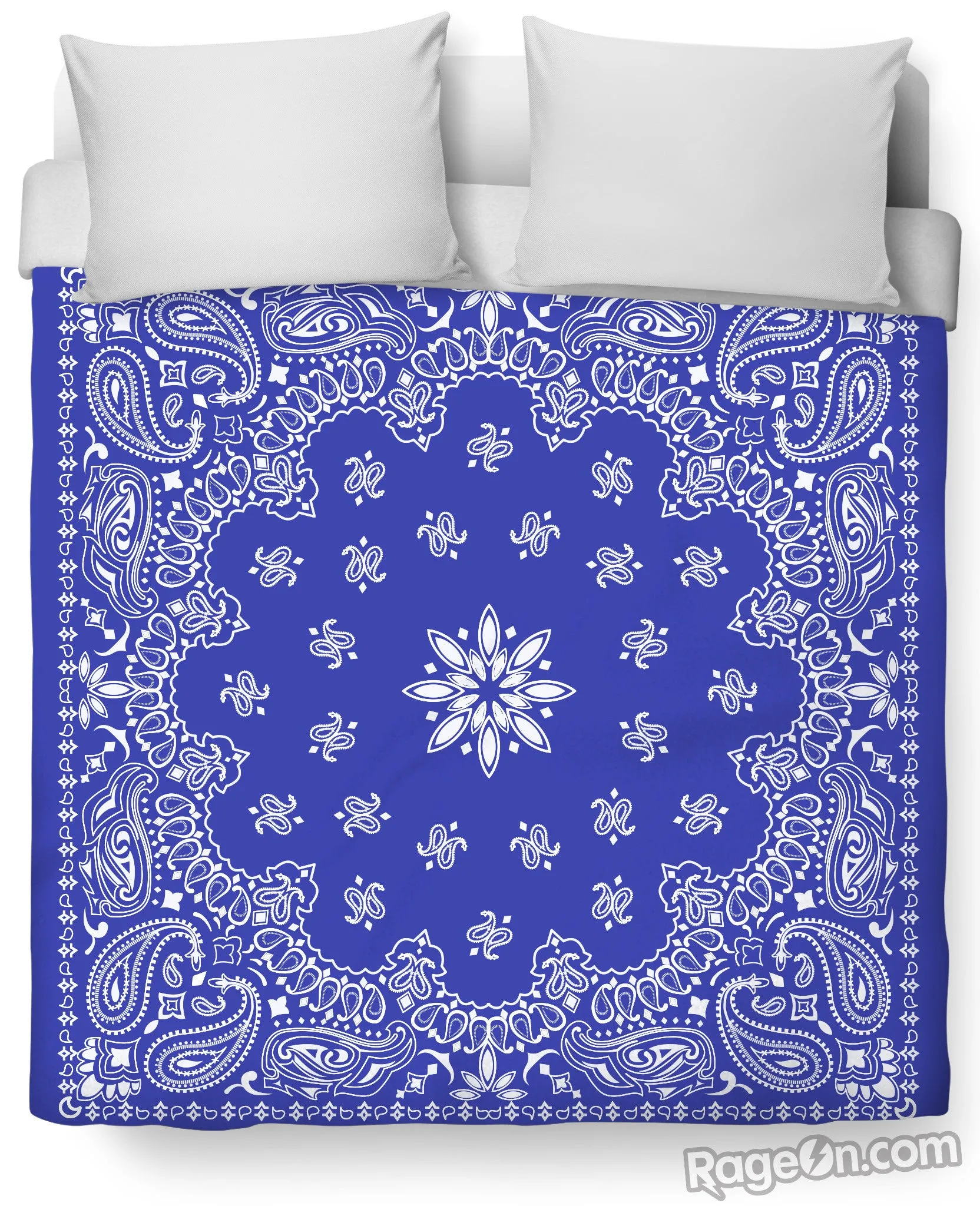 Blue Bandana Duvet Cover