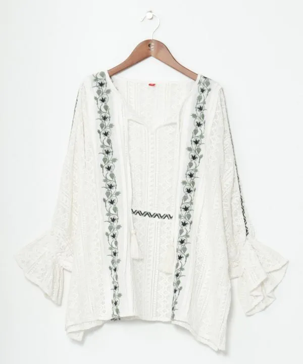 Bohemian Resort Embroidered Top