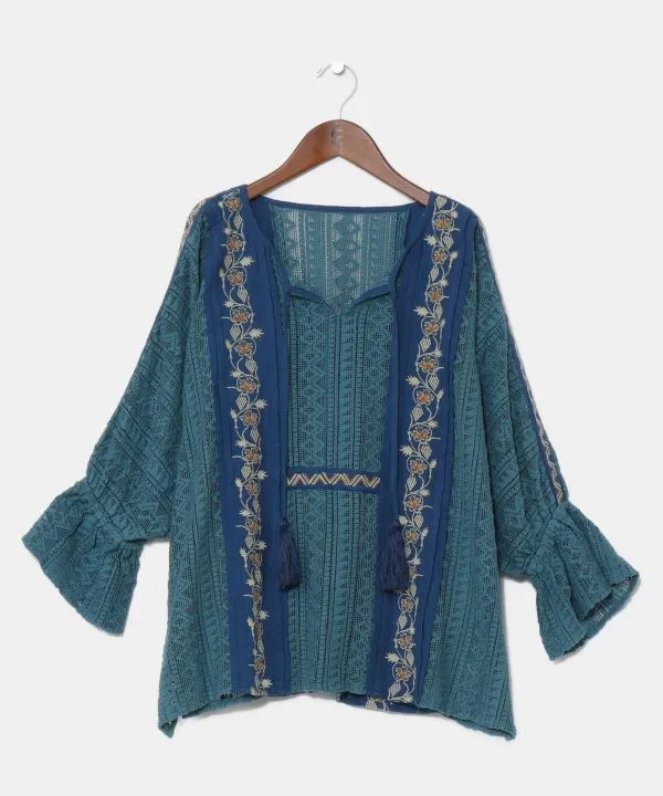 Bohemian Resort Embroidered Top