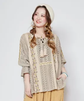 Bohemian Resort Embroidered Top