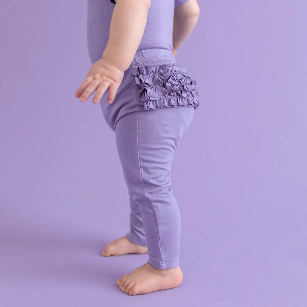 Bonny Purple Ruffled Bum Leggings