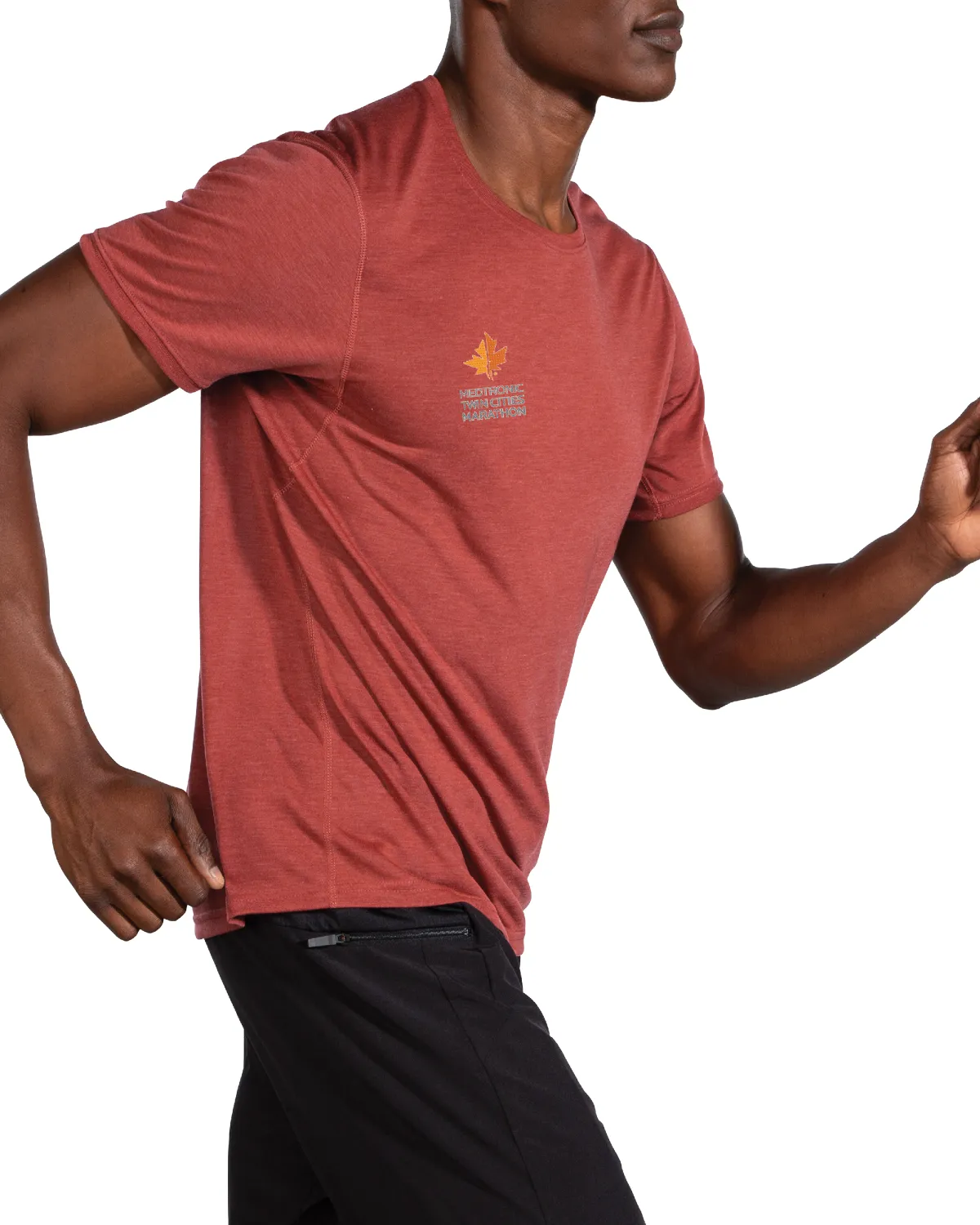 Brooks TCM Distance Short Sleeve - Heather Copper (Men's Sizing)