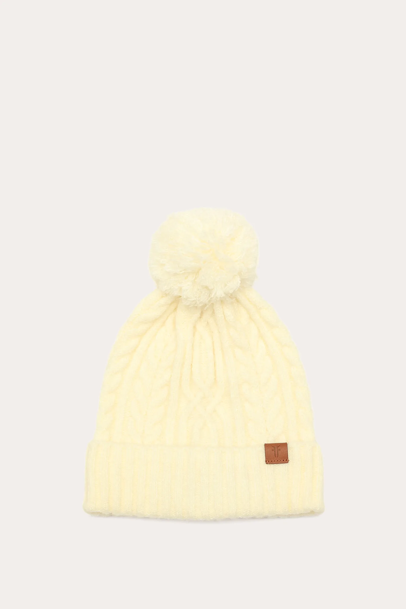 Cable Beanie With Self Pom