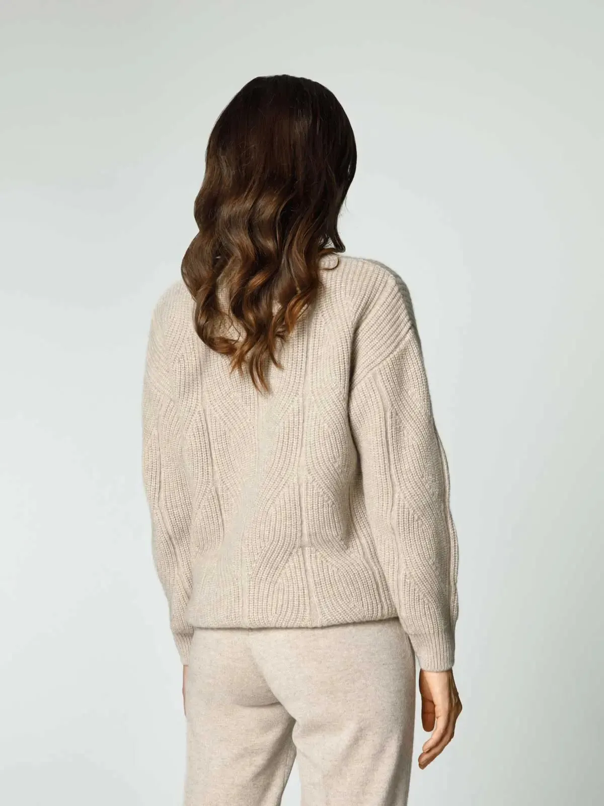 Cashmere pullover with textured knit