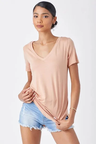 Claire V Neck Basic Tee