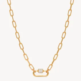 Clip Charm Chain Necklace — Gold