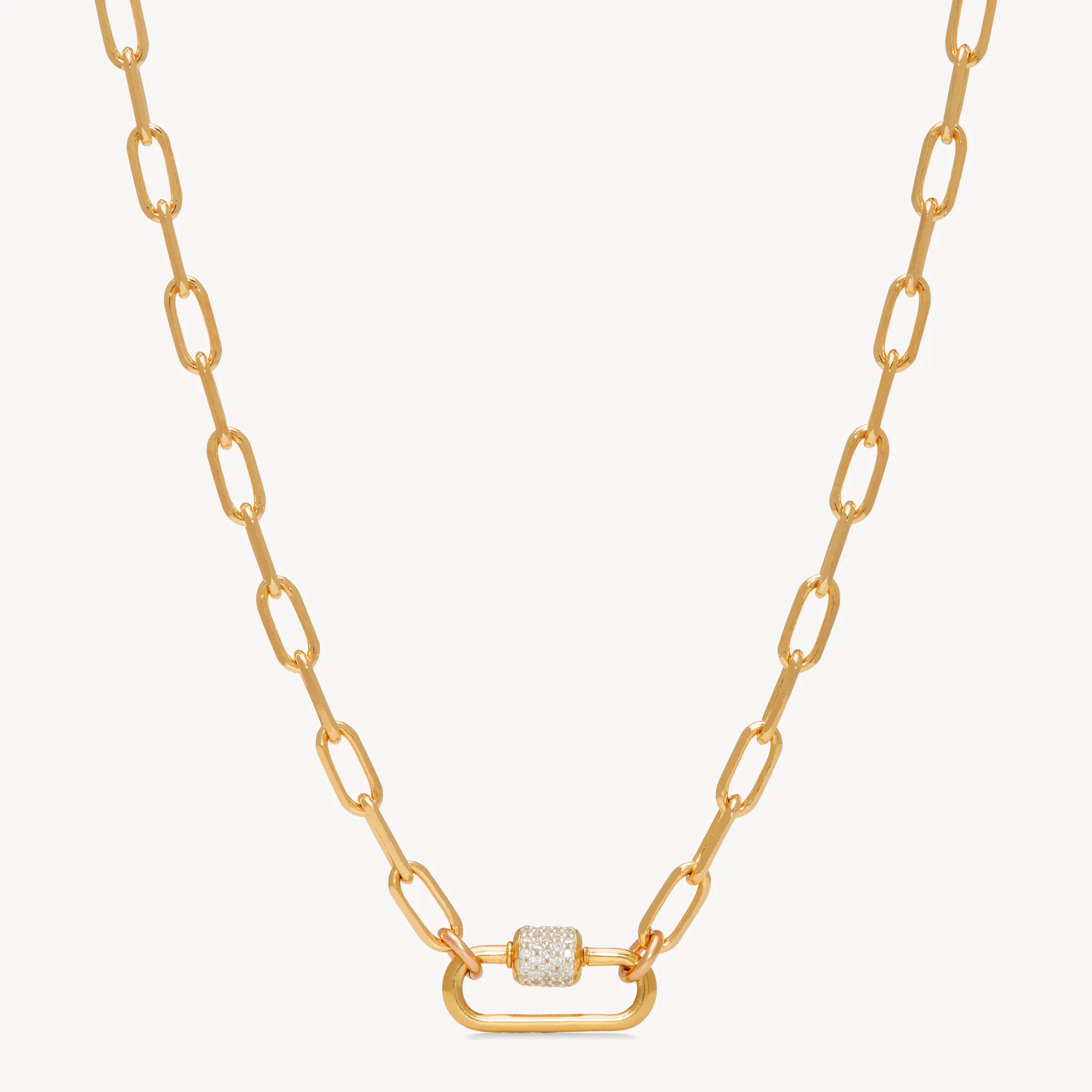 Clip Charm Chain Necklace — Gold