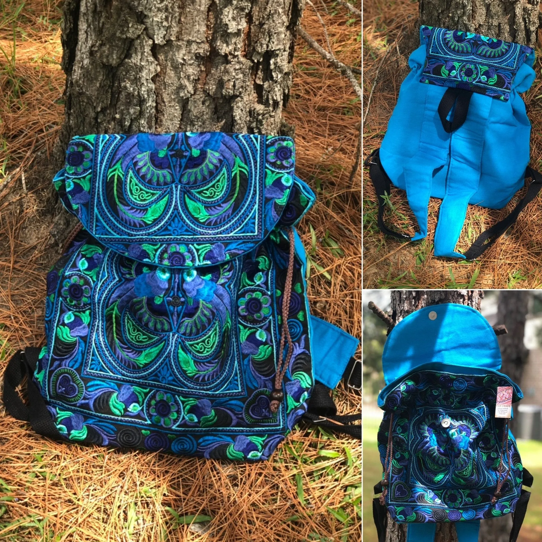 Colorful Bohemian Backpacks - Embroidered Boho Backpack