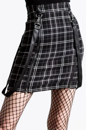 Daze Of Our Lives Mini Skirt Ash Gray Plaid