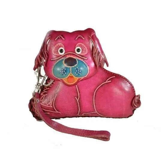 Dog Change Purse - Pink