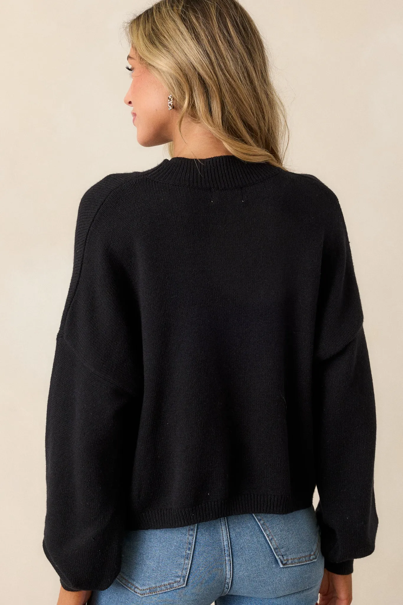 Don't Think About You Black Pullover Sweater