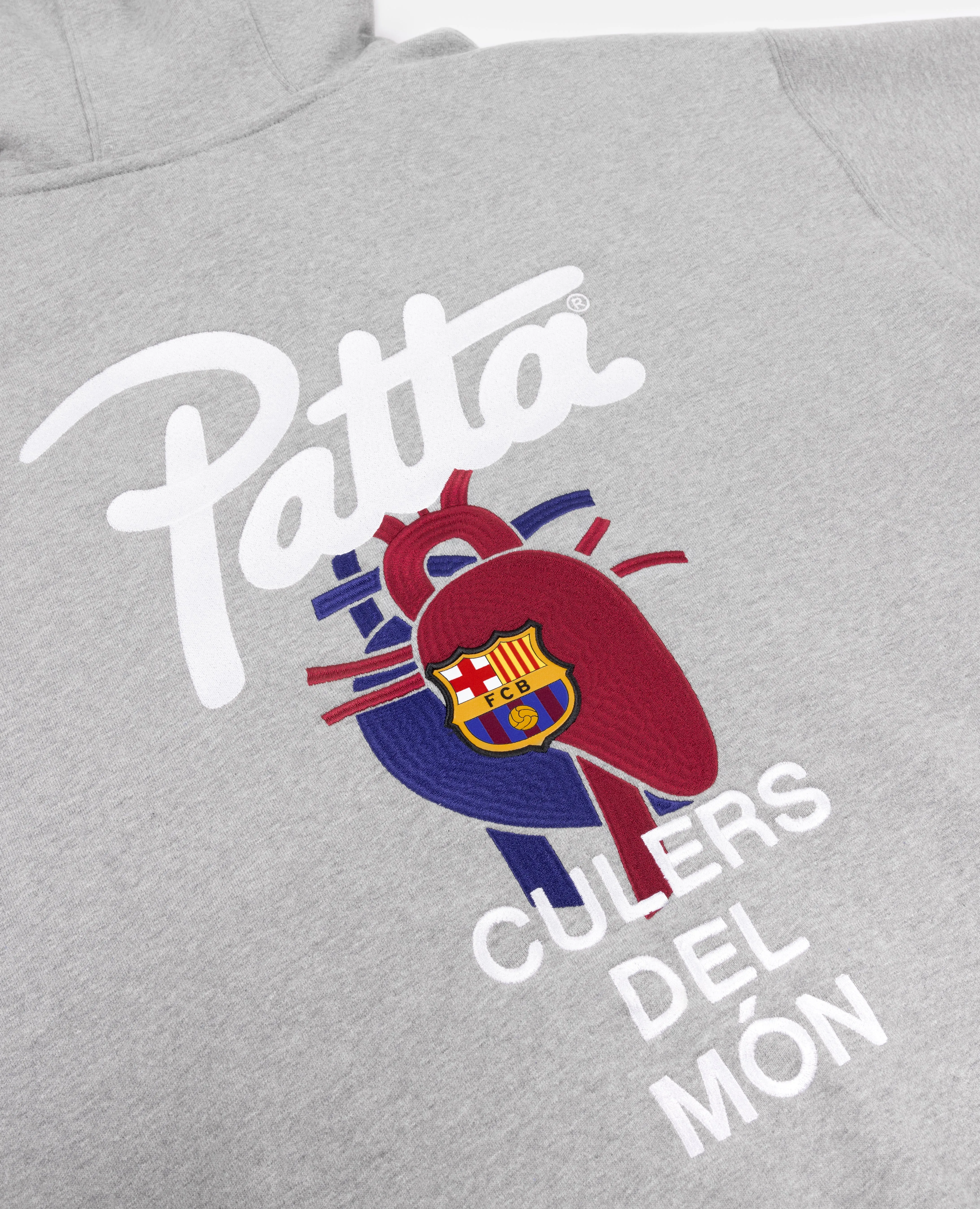 FCB x Patta Culers del Món Hooded Sweater (Dark Grey Heather/Deep Royal Blue)