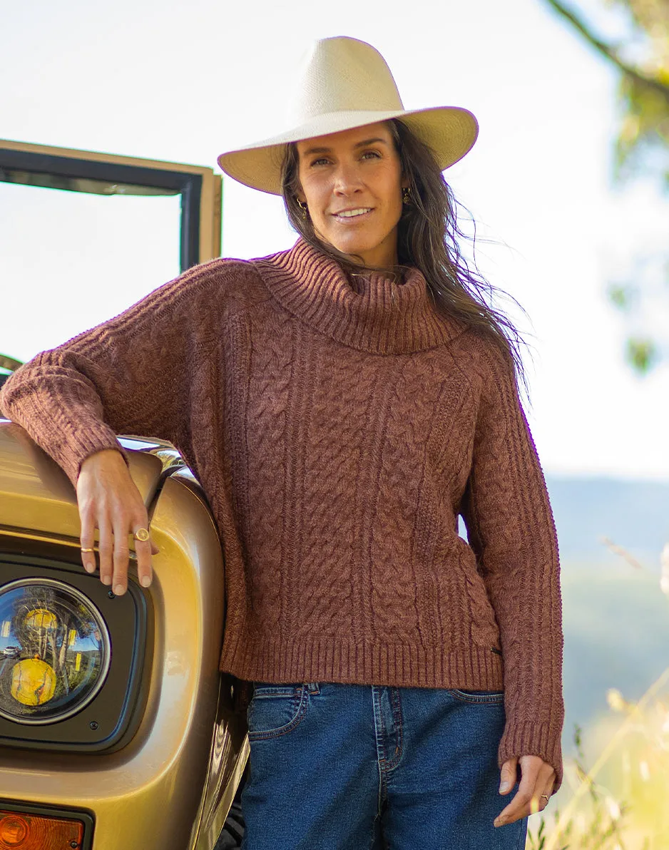 Field Sweater: Chocolate Heather