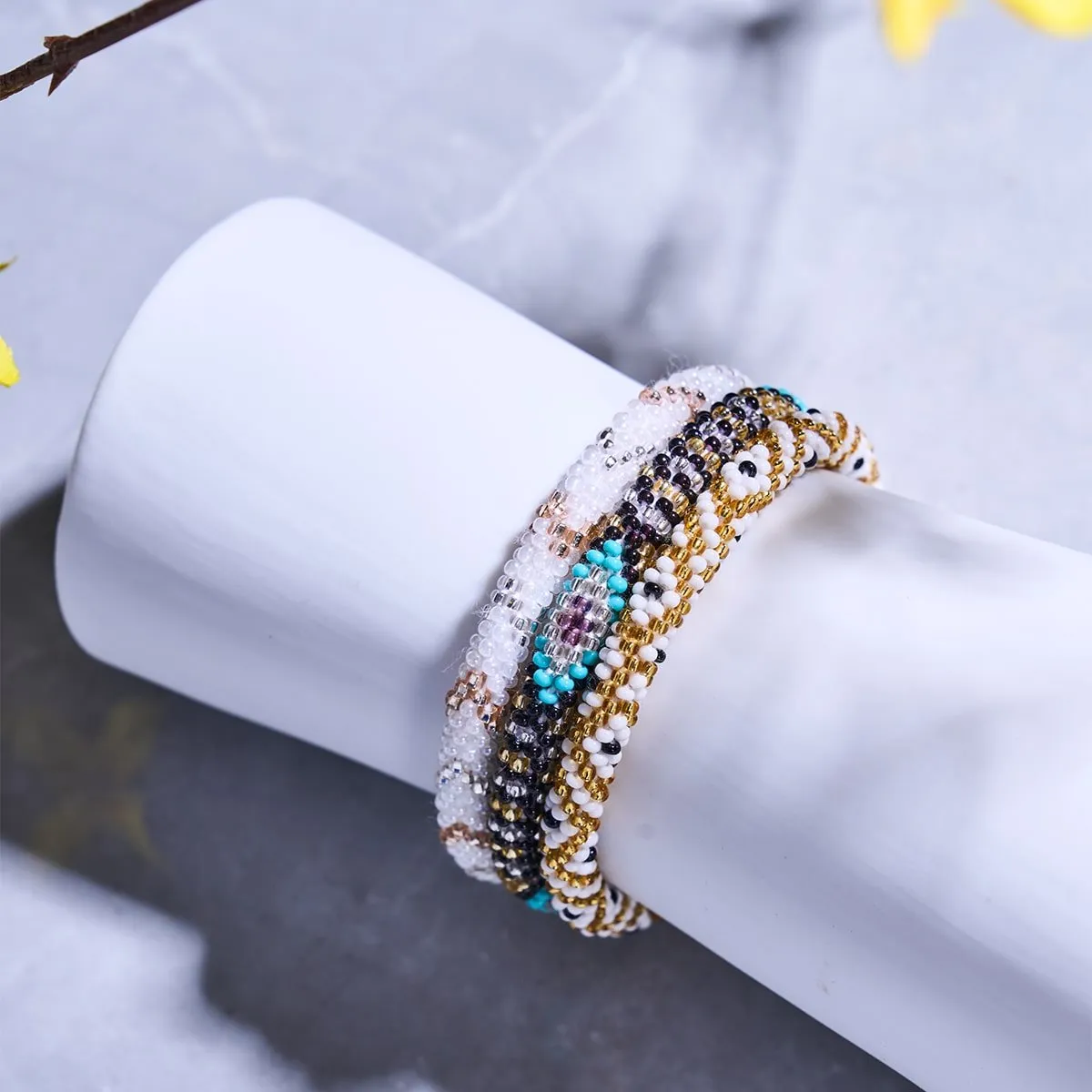 Free Spirited | Himalayan Glass Bead Bracelet