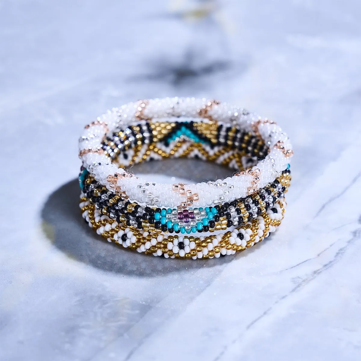 Free Spirited | Himalayan Glass Bead Bracelet