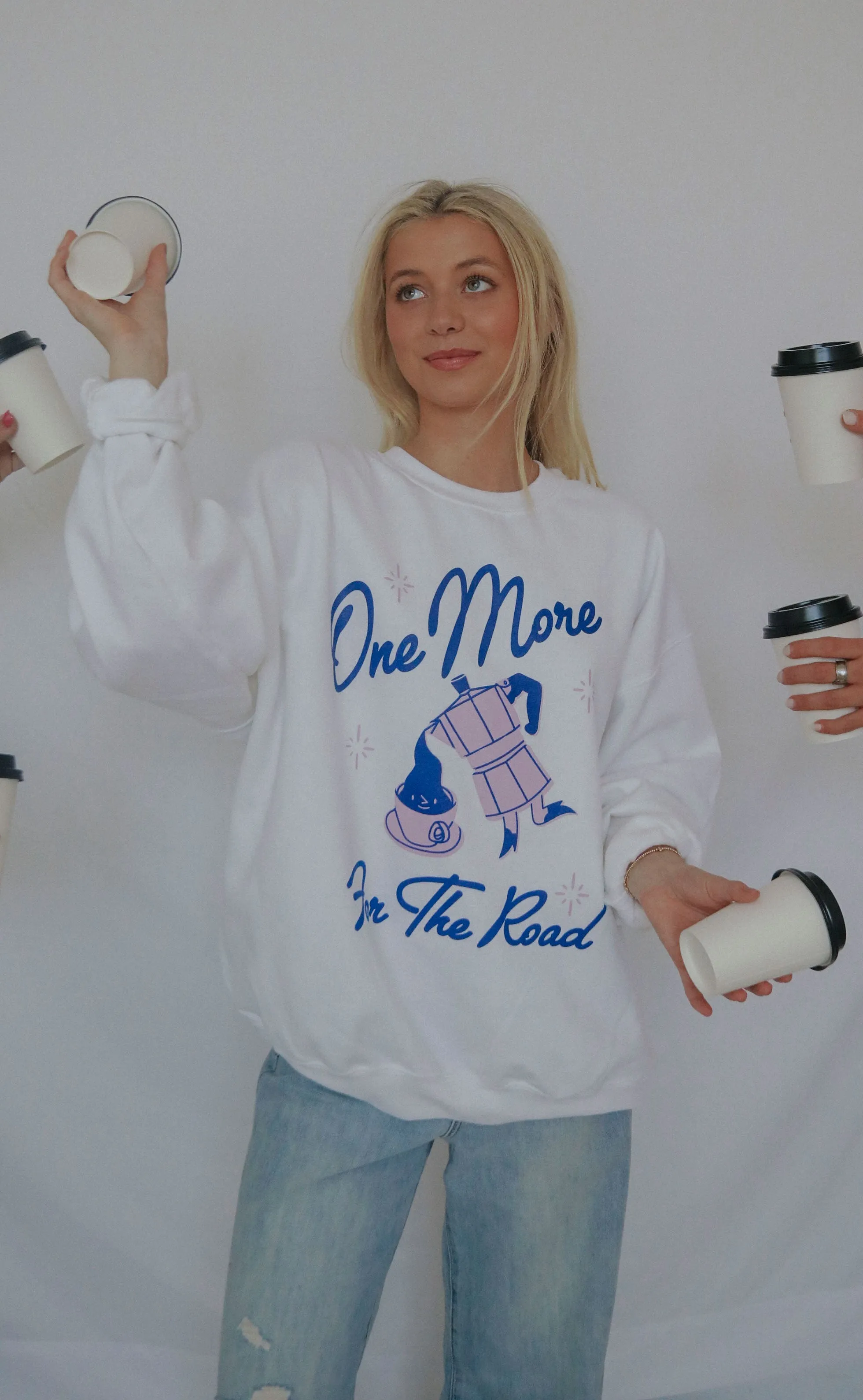 friday   saturday x jo johnson overby: for the road sweatshirt