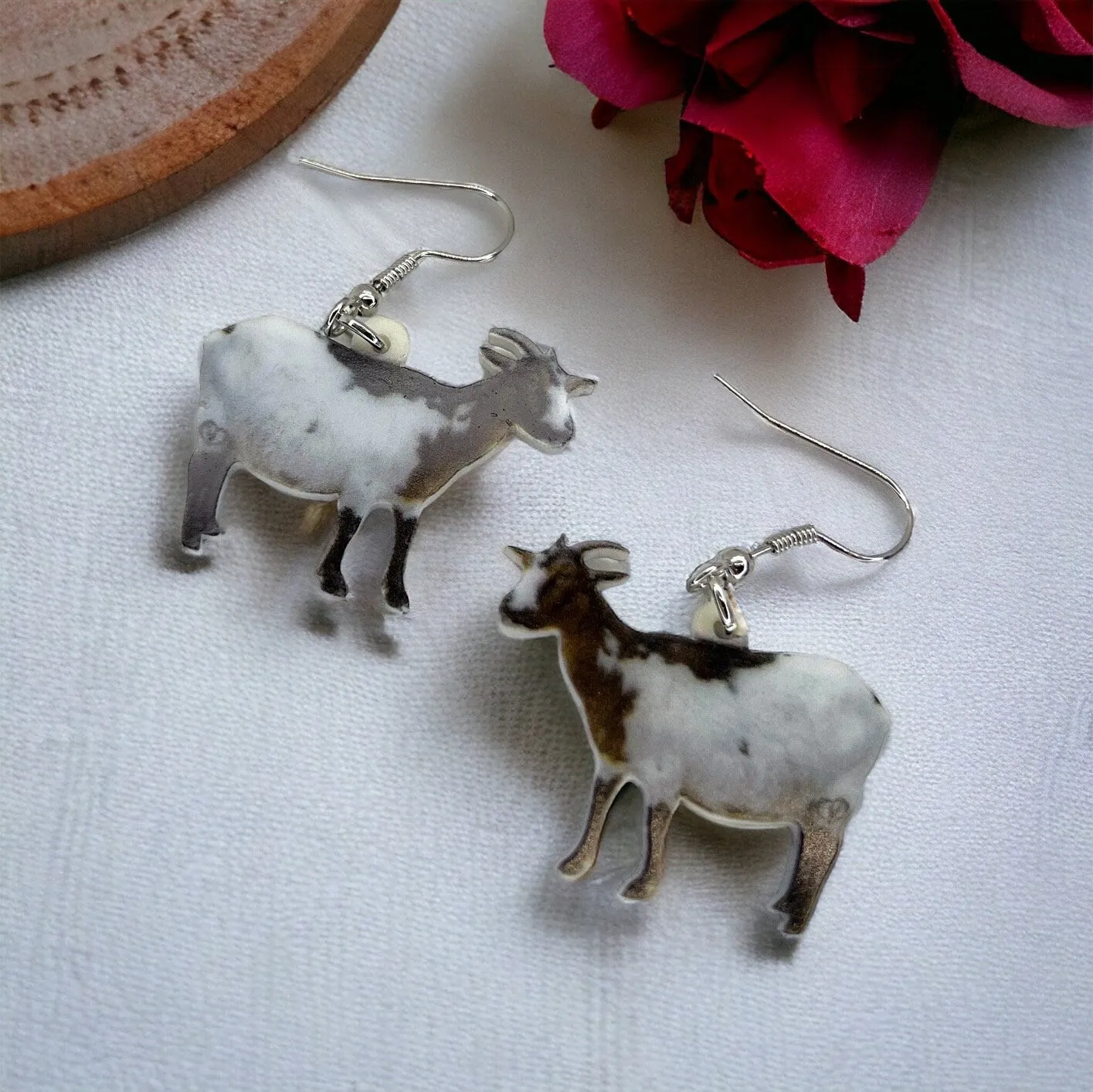 Goat Earrings - Goat Jewelry, Nigerian Dwarf, Handmade Earrings, Handmade Jewelry, Animal Earrings, Animal Jewelry, Goats, Goat Accessories