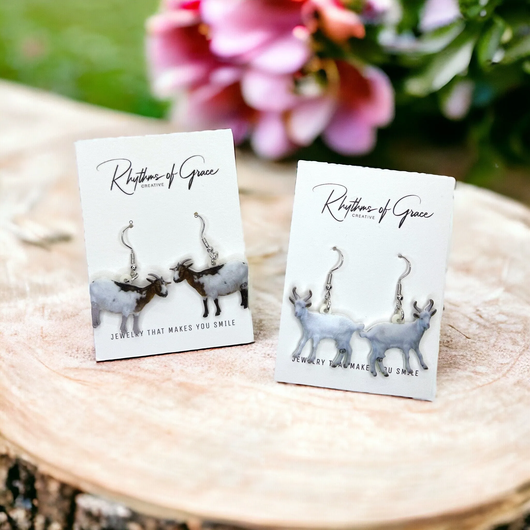 Goat Earrings - Goat Jewelry, Nigerian Dwarf, Handmade Earrings, Handmade Jewelry, Animal Earrings, Animal Jewelry, Goats, Goat Accessories