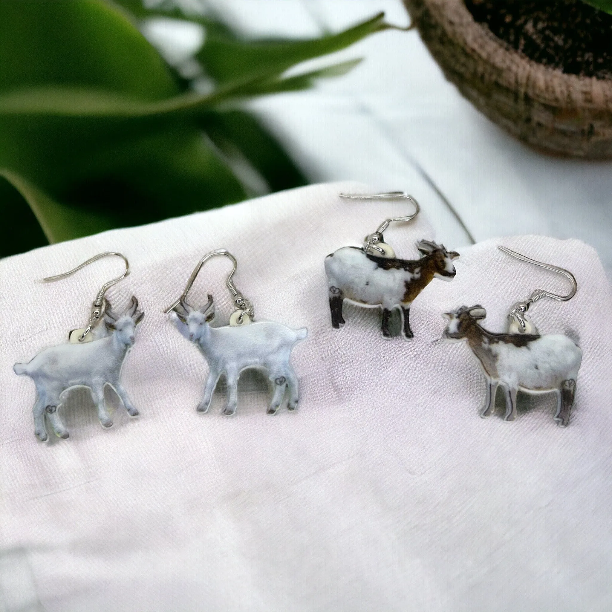 Goat Earrings - Goat Jewelry, Nigerian Dwarf, Handmade Earrings, Handmade Jewelry, Animal Earrings, Animal Jewelry, Goats, Goat Accessories