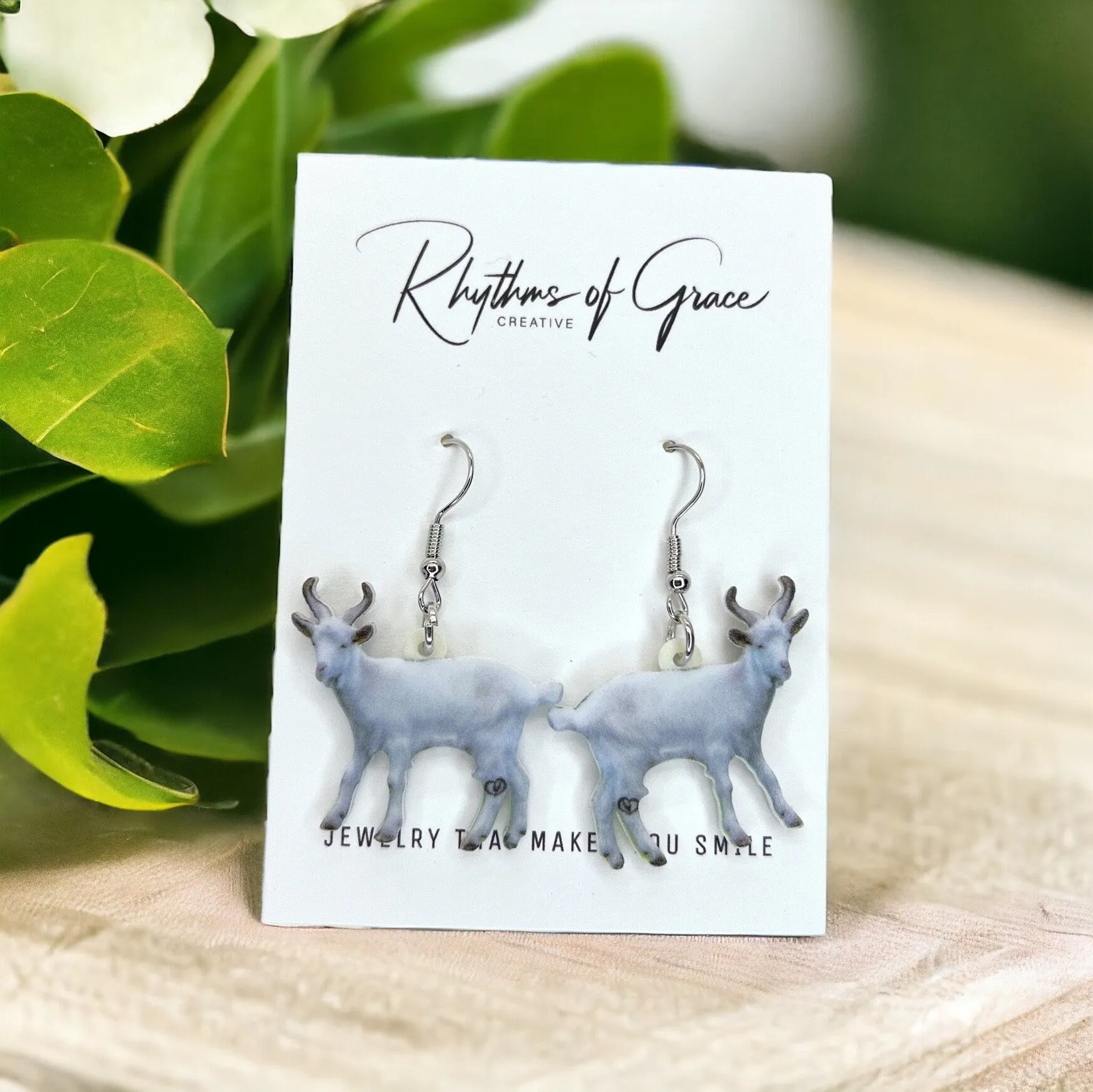 Goat Earrings - Goat Jewelry, Nigerian Dwarf, Handmade Earrings, Handmade Jewelry, Animal Earrings, Animal Jewelry, Goats, Goat Accessories