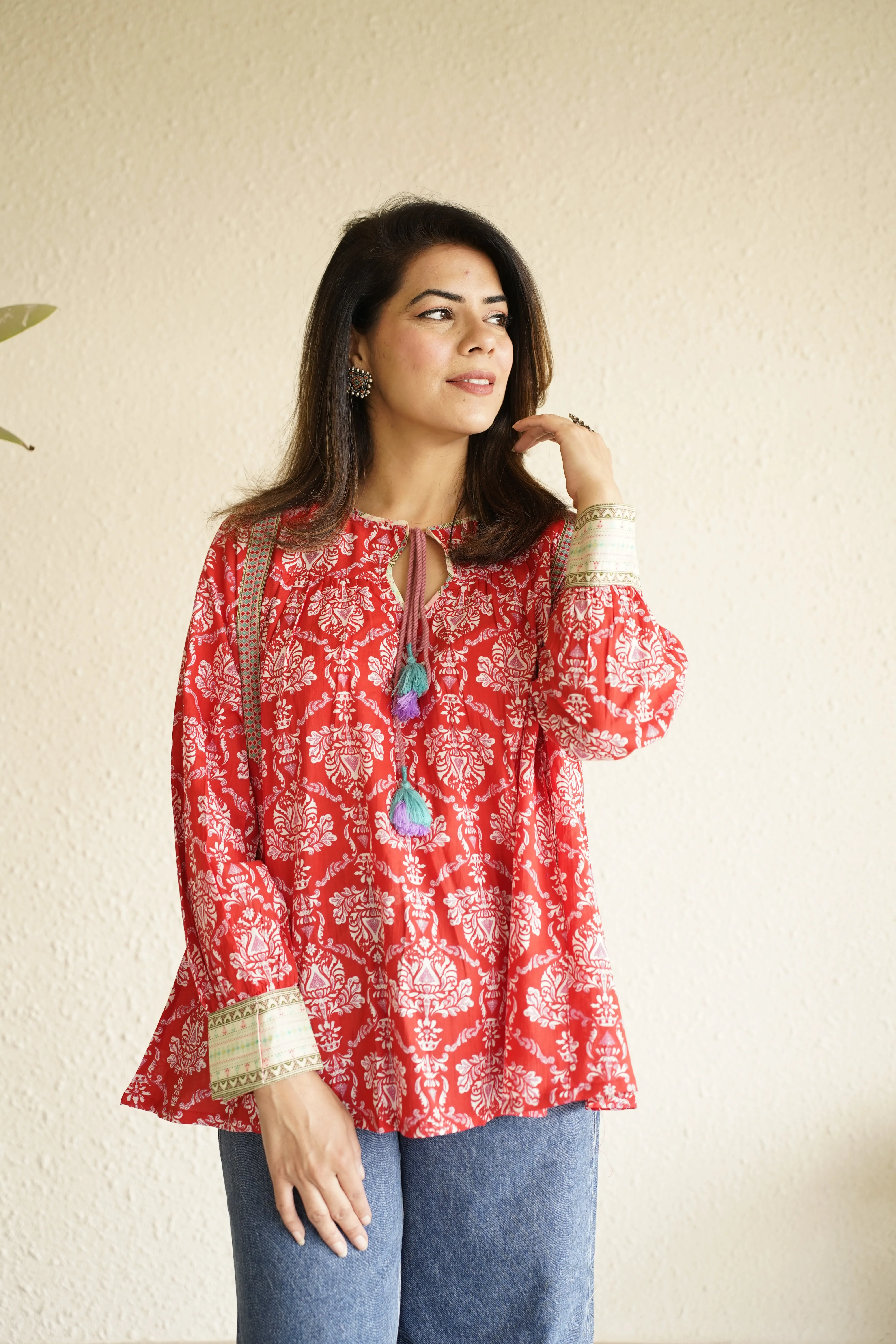 Lalita Top | Brilliant Red