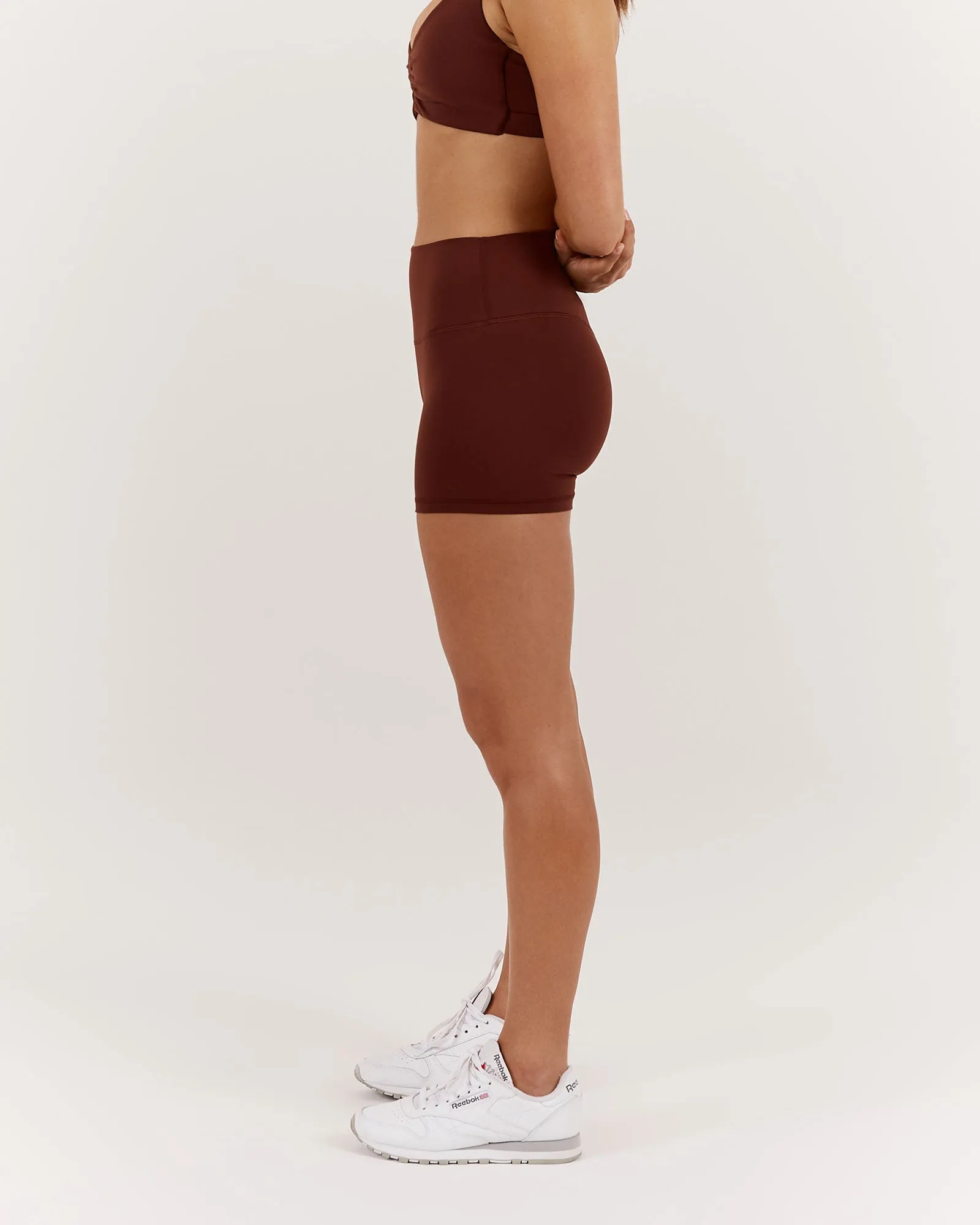 LUXE MINI SHORTS - CHOCOLATE