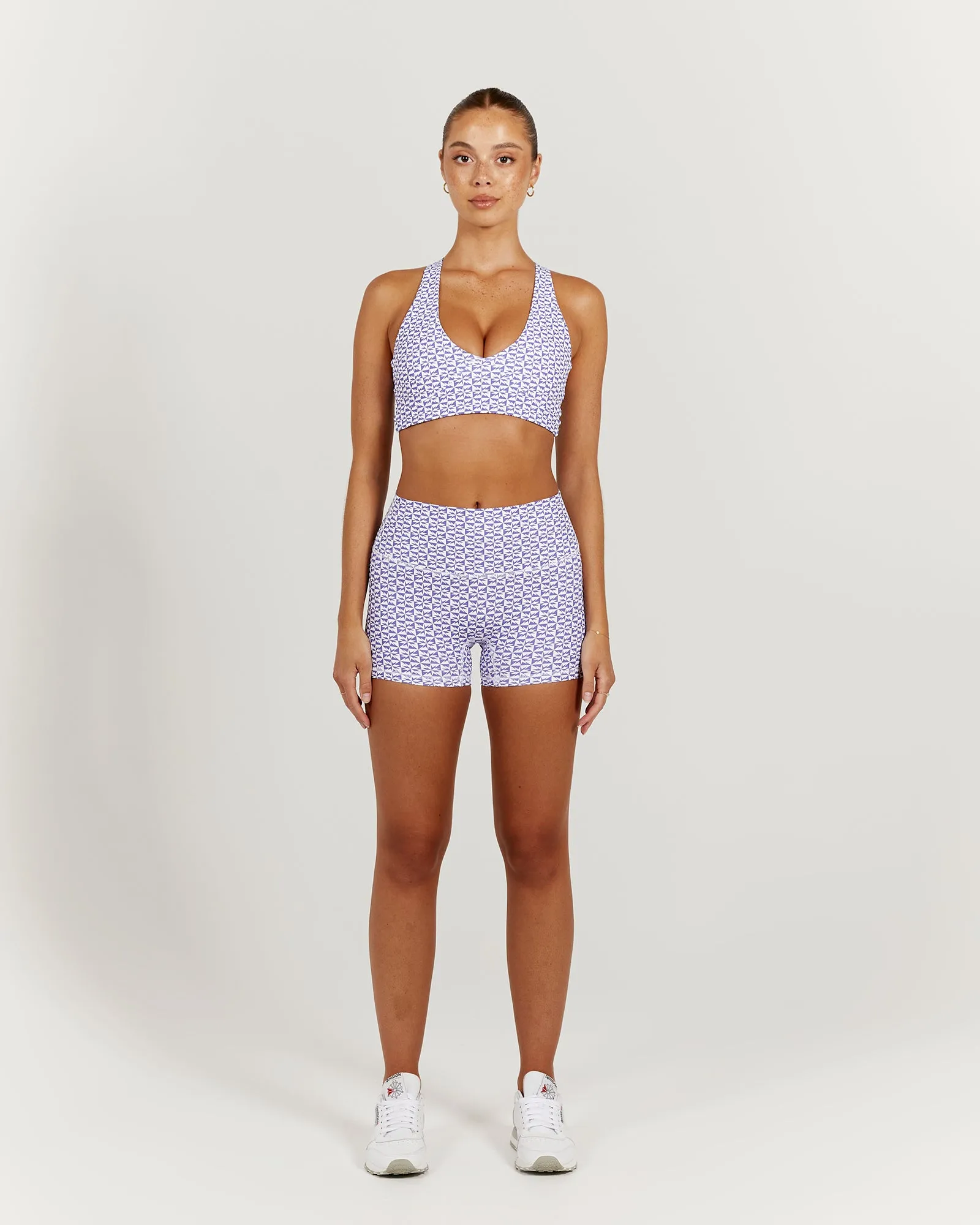 LUXE MINI SHORTS - GEO INDIGO