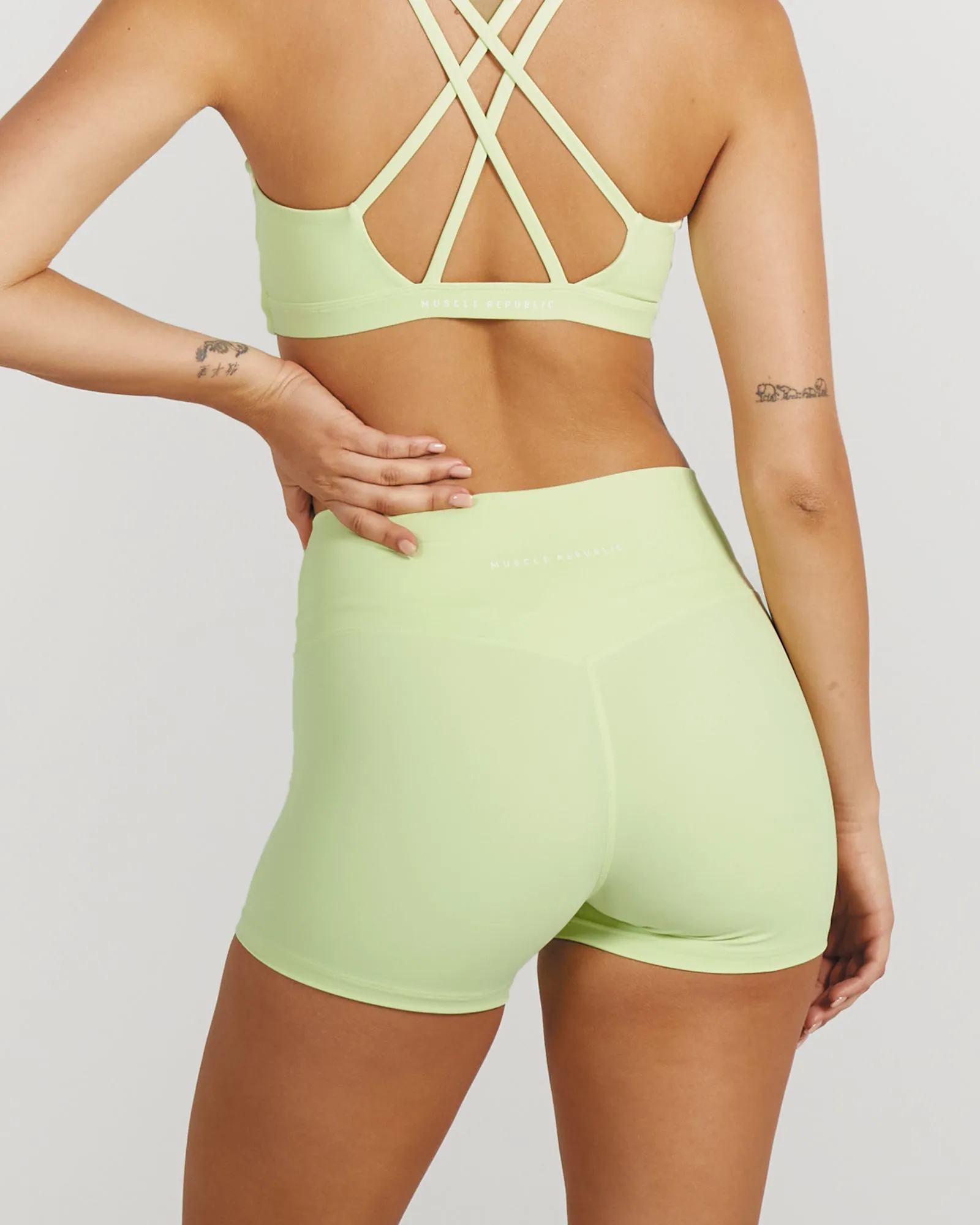 LUXE MINI SHORTS - LIME