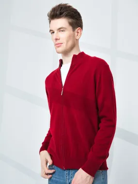 Men's 100% Mongolian Cashmere  Zip Cardigan