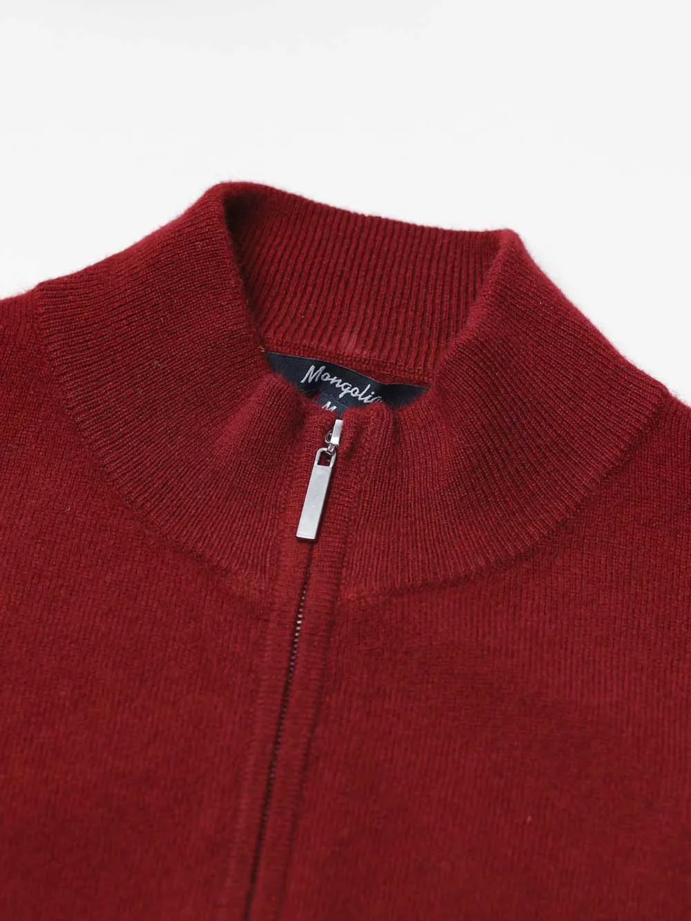 Men's 100% Mongolian Cashmere  Zip Cardigan