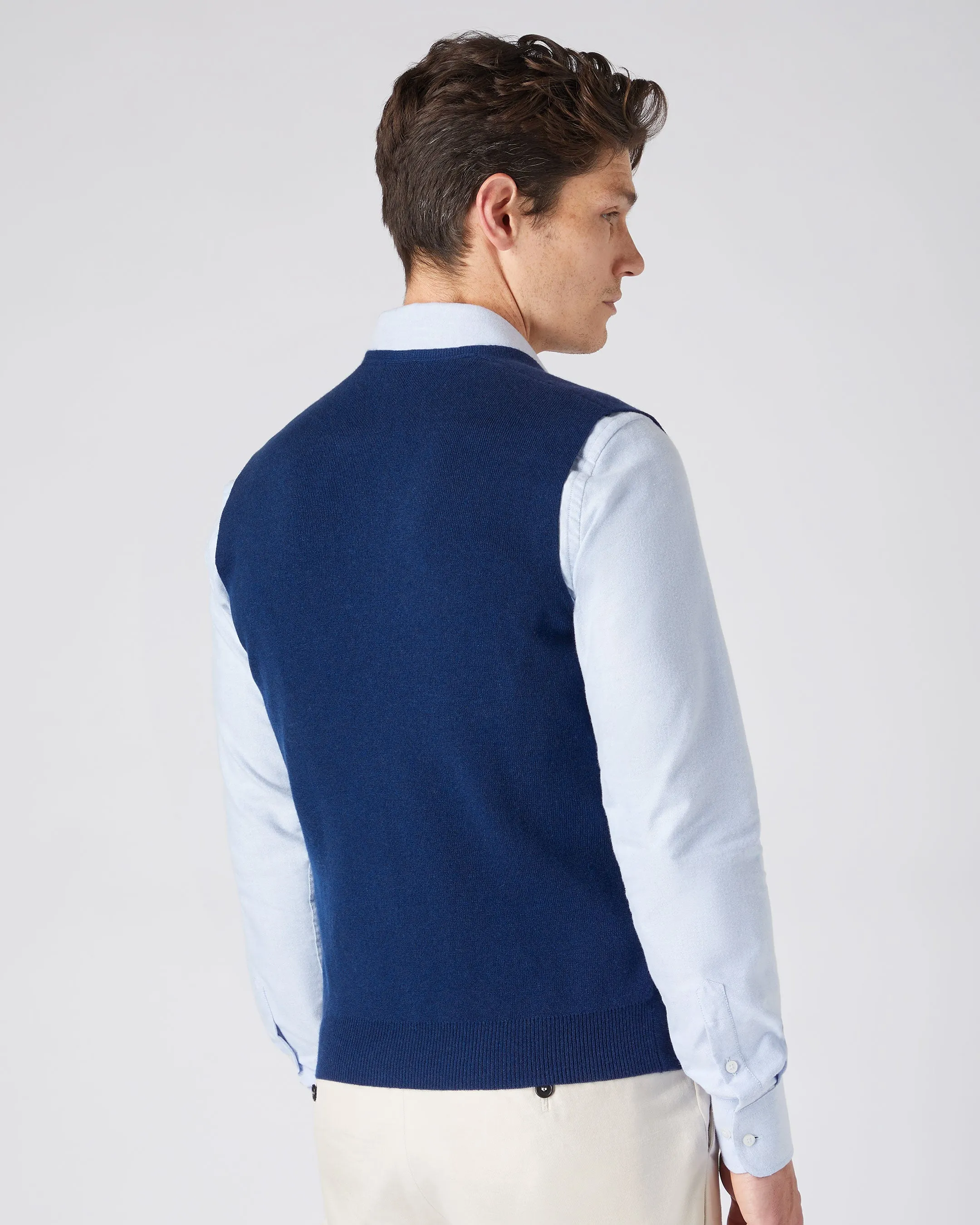 Men's Chelsea Cashmere Waistcoat French Blue