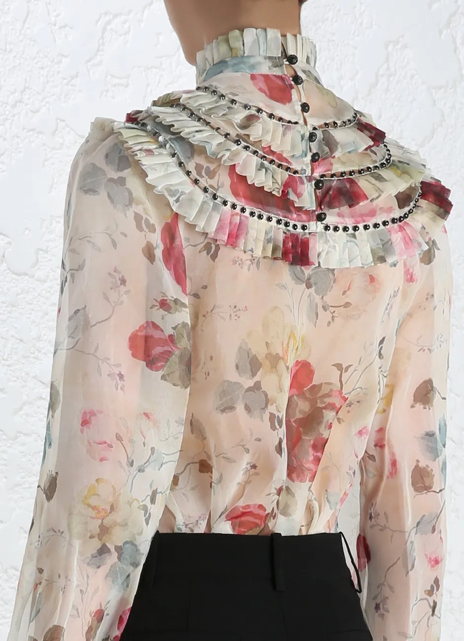 'Mischief' Tuck Frill Blouse