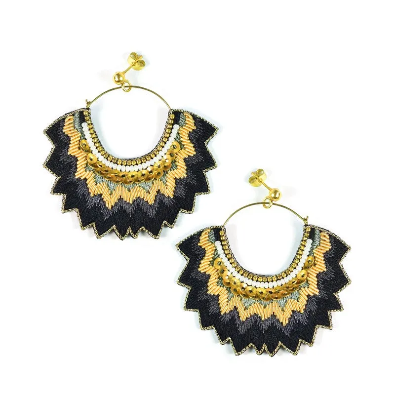 Nahua Maria Earrings - Carbon