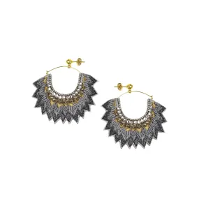 Nahua Maria Earrings - Gunmetal