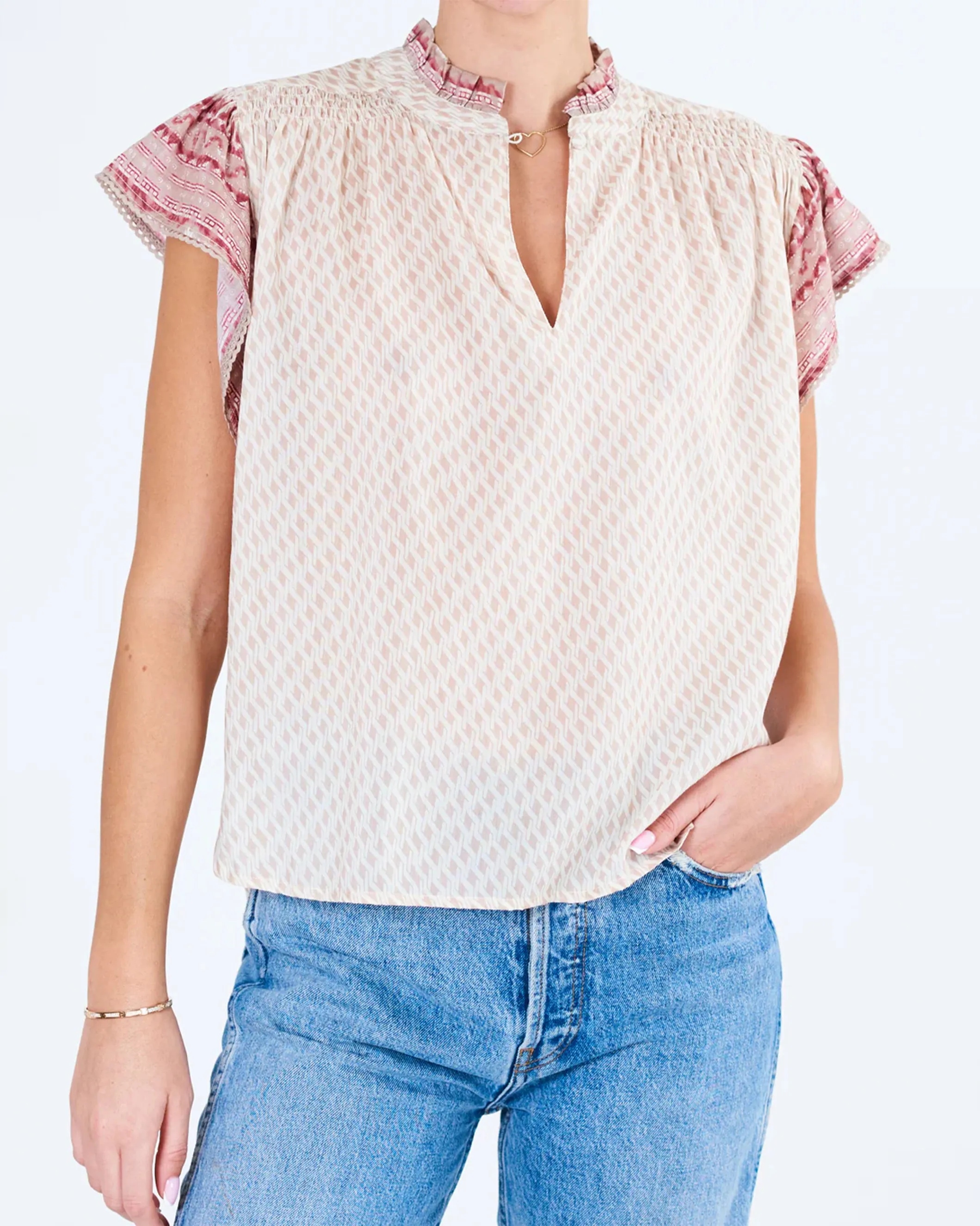 Ode Print SS Top