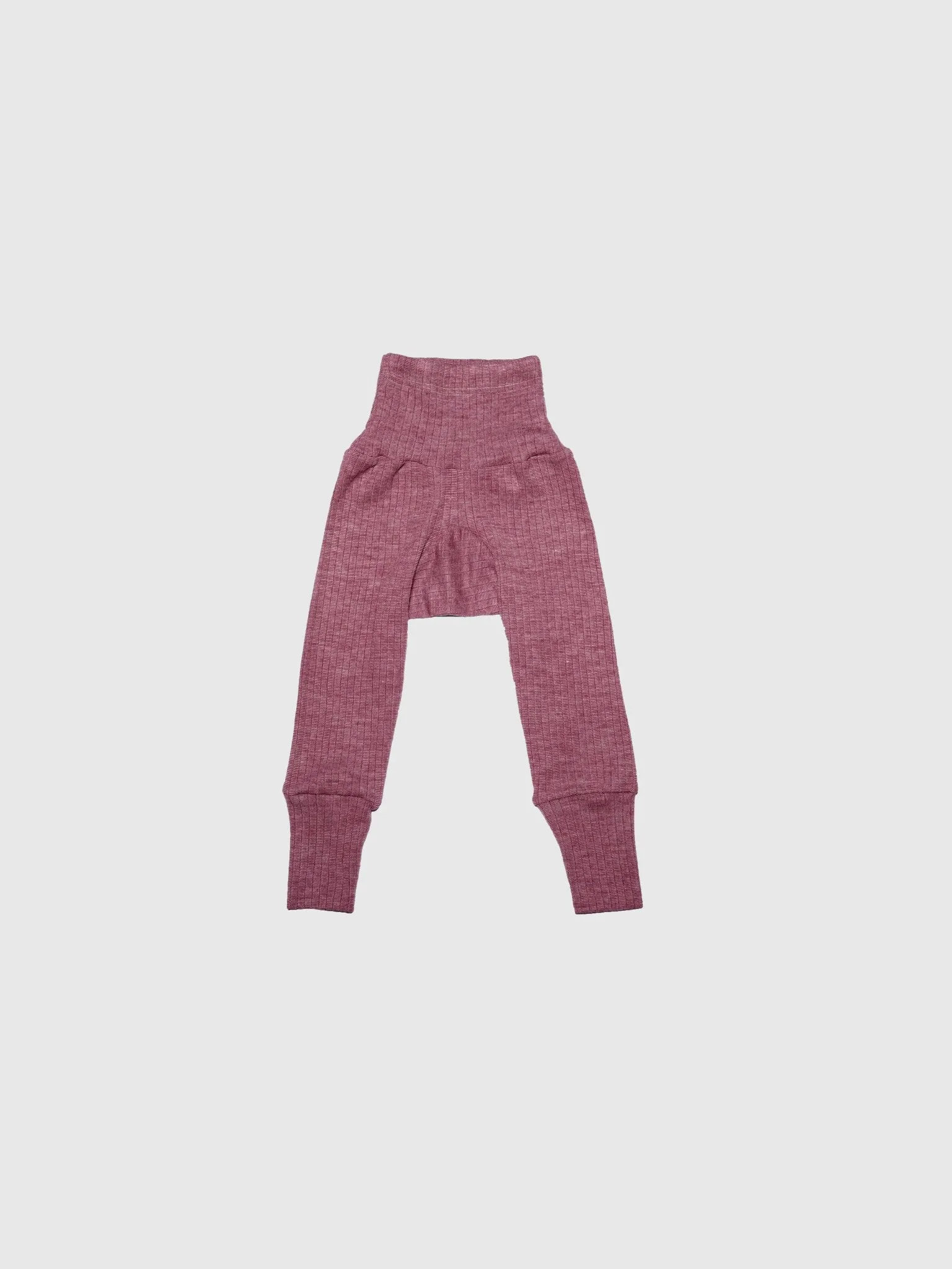 organic cotton, merino wool and silk pants in berry - baby/toddler