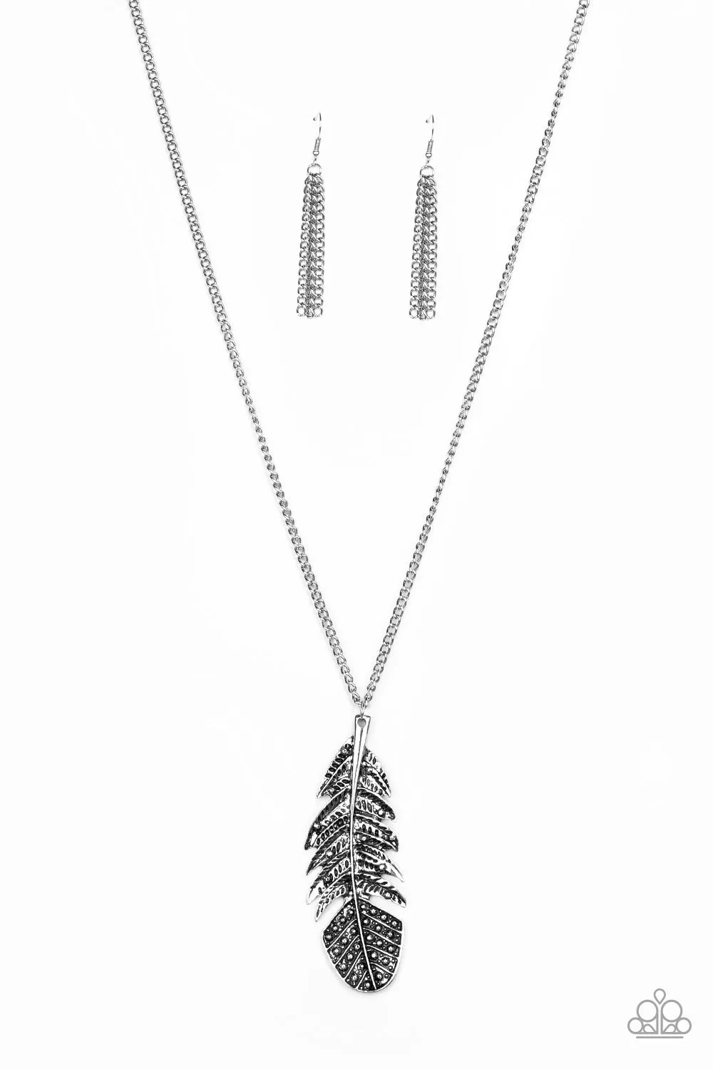 Paparazzi Accessories  - Free Bird #N143 Peg - Silver Necklace