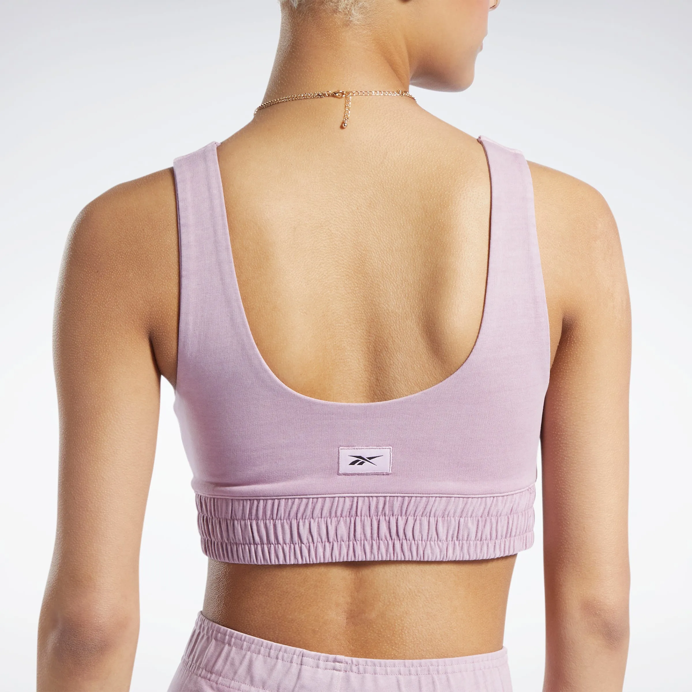 Reebok Apparel Women Classics Natural Dye Fitted Bra Infused Lilac