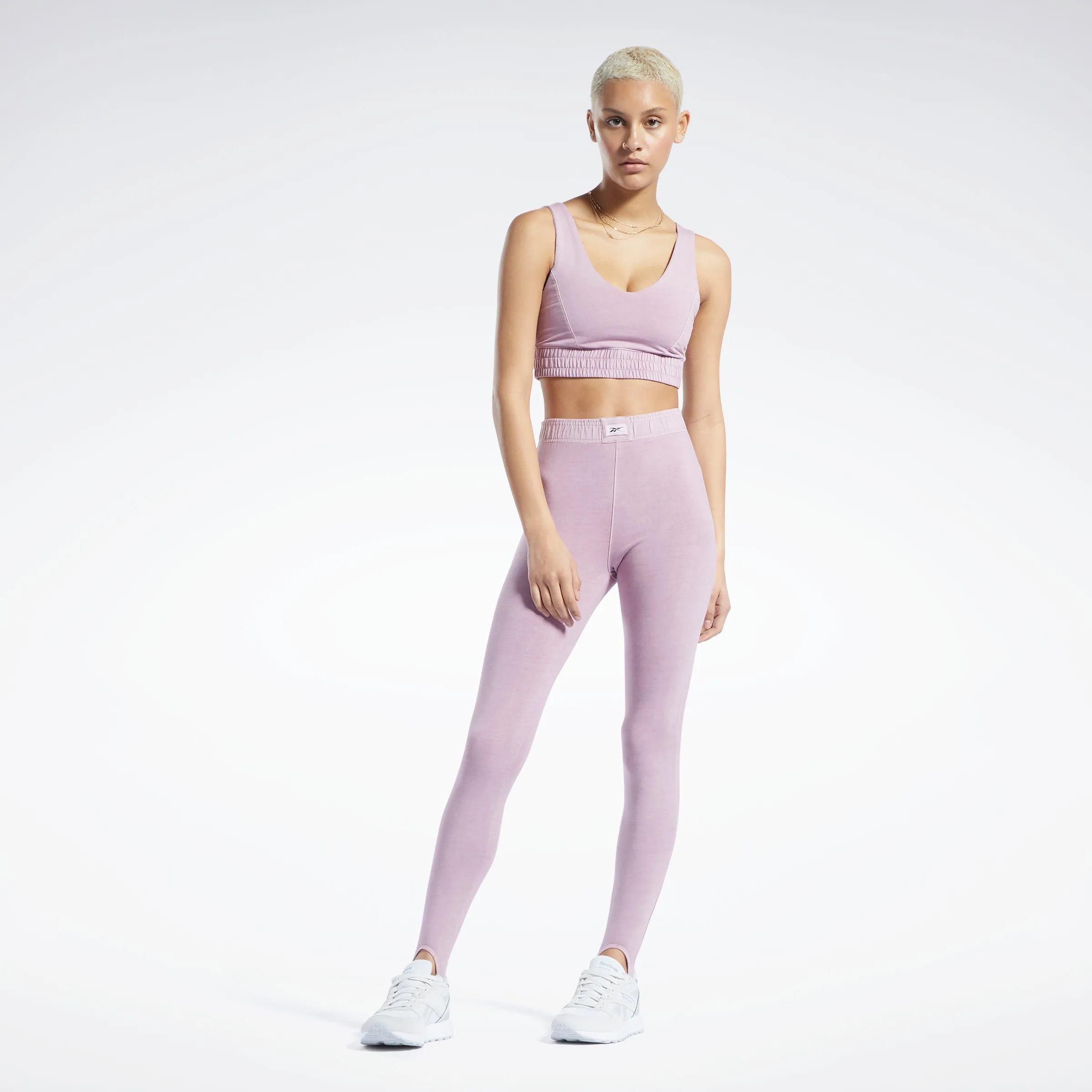 Reebok Apparel Women Classics Natural Dye Fitted Bra Infused Lilac