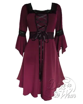 Renaissance Dress in Burgundy