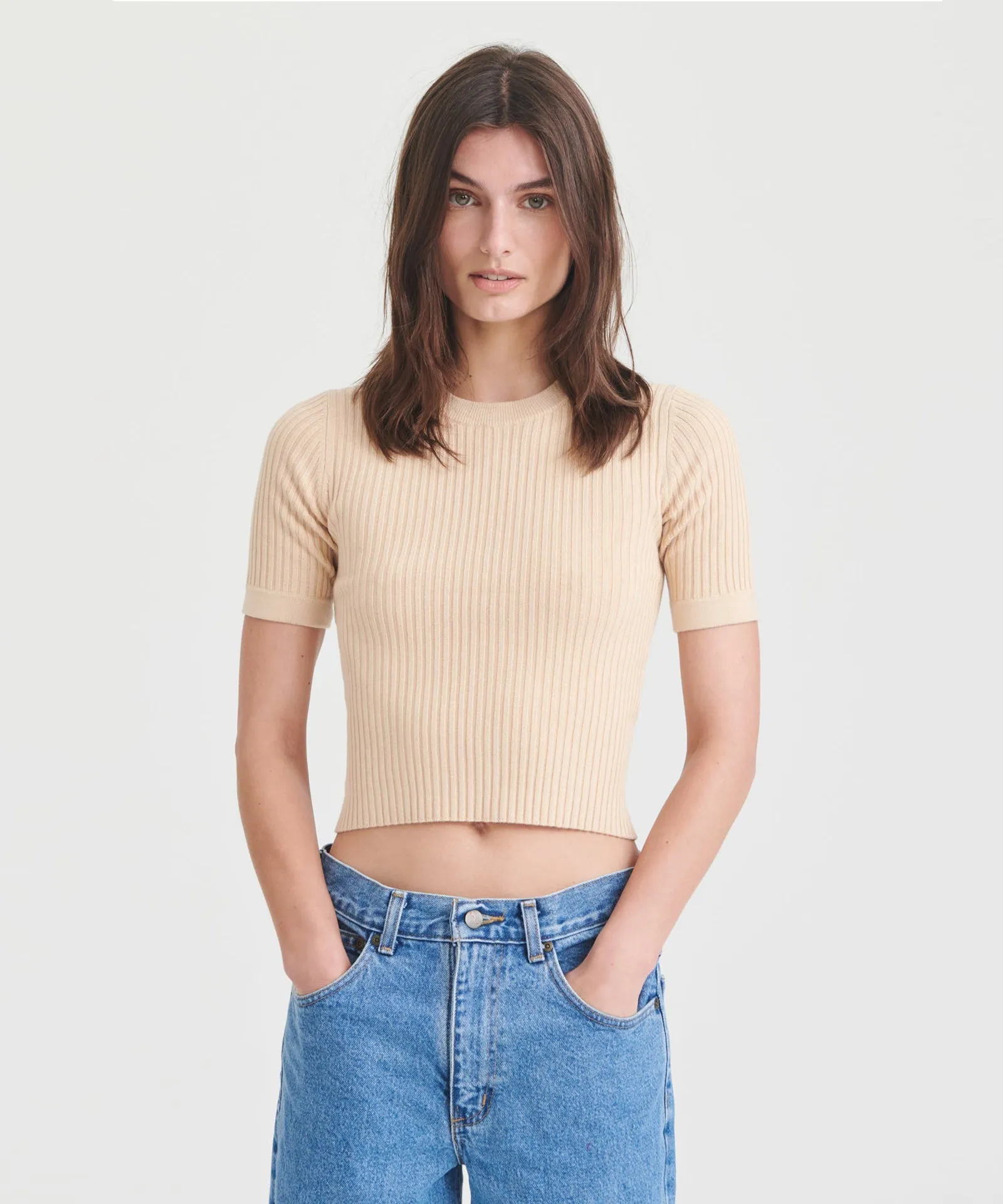 Silk Cashmere Short Sleeve Tee