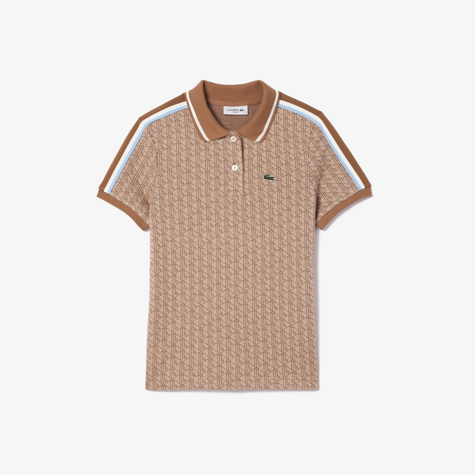 Slim Fit Lacoste Monogram Jacquard Polo Shirt